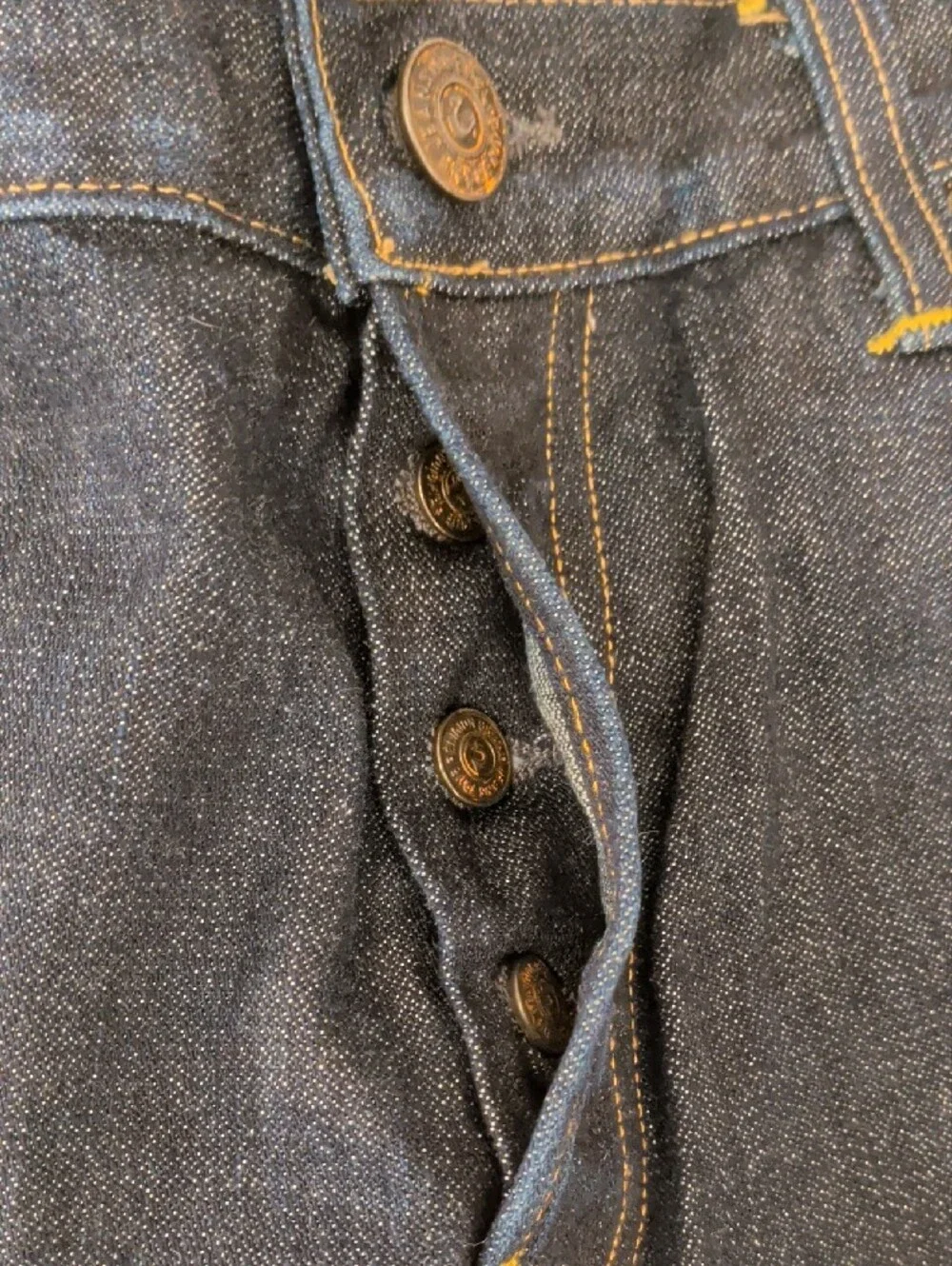 True Religion Bobby Dark Blue Denim Straight Jeans 38W34L Button Fly USA Made